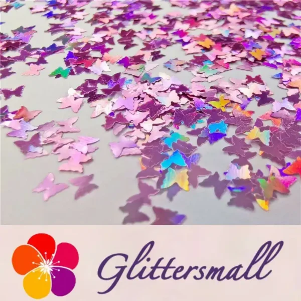 IMG_20191015_194227.webp 3mm Butterfly Shapes Laser Pink Glitter LB0901
