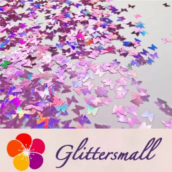 IMG_20191015_194325.webp 3mm Butterfly Shapes Laser Pink Glitter LB0901