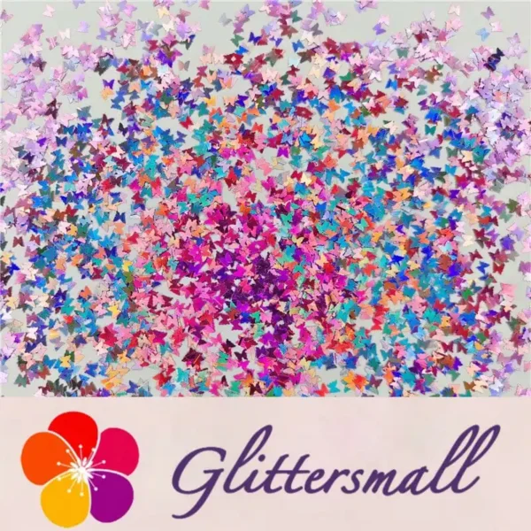 IMG_20191015_194402.webp 3mm Butterfly Shapes Laser Pink Glitter LB0901