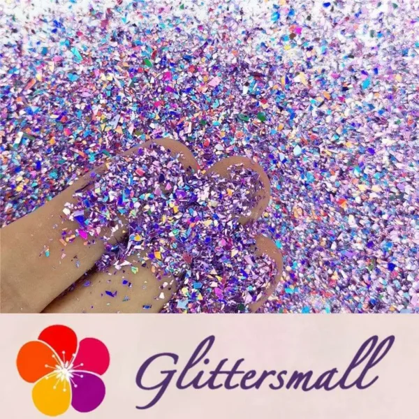 IMG_20191016_205656.webp Holographic Light Purple Opa Cellophane Holo Shards Confetti Glitter Sprinkle Toppings LB0802 2x2
