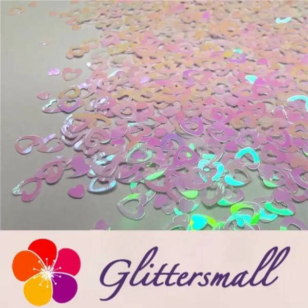 IMG_20191102_155055_4a8b21de-4ff8-436d-af7e-df799f91c8b2.webp 4mm Hollow Out Heart Shaped Dream Pink Iridescent Glitter C003R