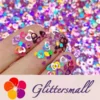 4mm Holographic Pink Hollow Out Heart Shaped Glitter LB0901