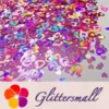 4mm Holographic Pink Hollow Out Heart Shaped Glitter LB0901