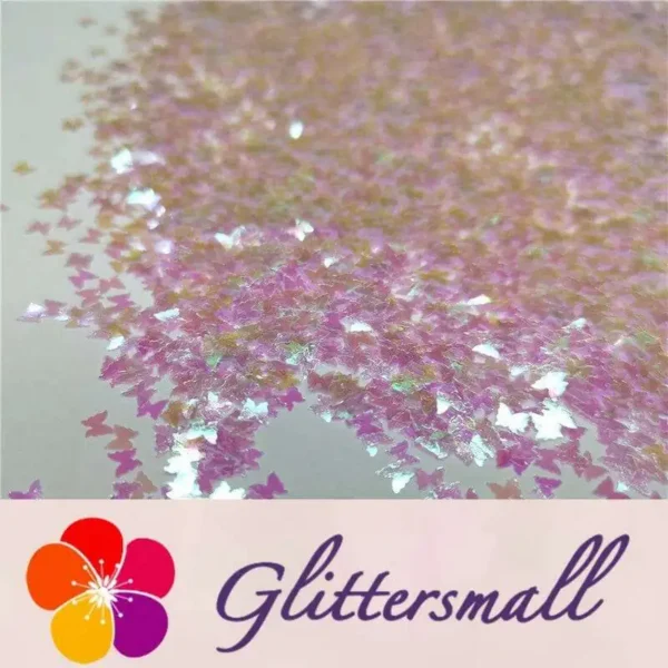 IMG_20191226_220239.webp 3mm Butterfly Shaped Iridescent Dream Pink Glitter C003