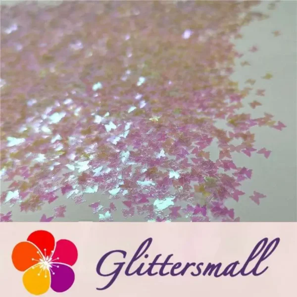 IMG_20191226_220248.webp 3mm Butterfly Shaped Iridescent Dream Pink Glitter C003