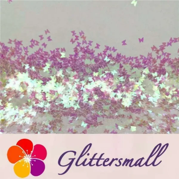 IMG_20191226_220446.webp 3mm Butterfly Shaped Iridescent Dream Pink Glitter C003