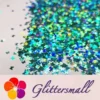 3mm Butterfly Shaped Holographic Teal Green Glitter LB0702