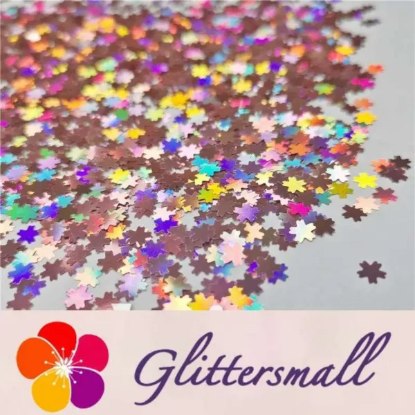 IMG_20191230_205531_4fba8fef-e7d3-4138-9403-5b650c72f8c4.webp 5mm Cherry Blossoms (Sakura) Shaped Holographic Hazy Pink Glitter LB0911