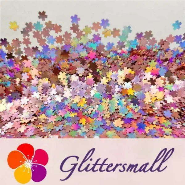 IMG_20191230_205705_9c75019a-9aad-47a6-8f02-db0ddfa56e27.webp 5mm Cherry Blossoms (Sakura) Shaped Holographic Hazy Pink Glitter LB0911