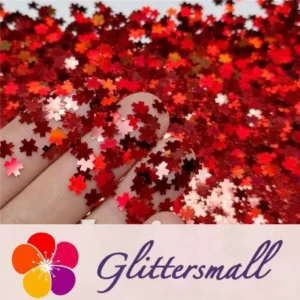 IMG_20191230_212309_7770ec51-d16f-47bb-bd41-c258e851f292.webp 5mm Cherry Blossoms Shaped Holographic Red Glitter LB0300