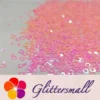 4mm Hollow Out Heart Shaped Iridescent Rose Pink Glitter C018R