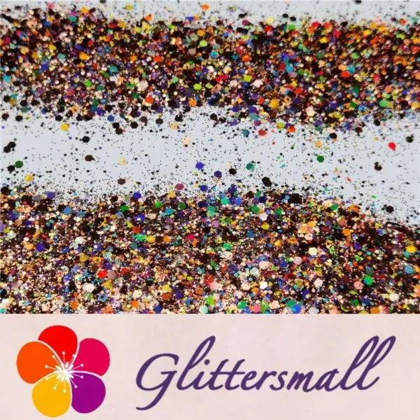 General Mixed Holographic Brown Glitter Hexagon Shaped LB0406