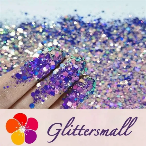 General Mixed Iridescent Phantom Purple Glitter C-BSL010