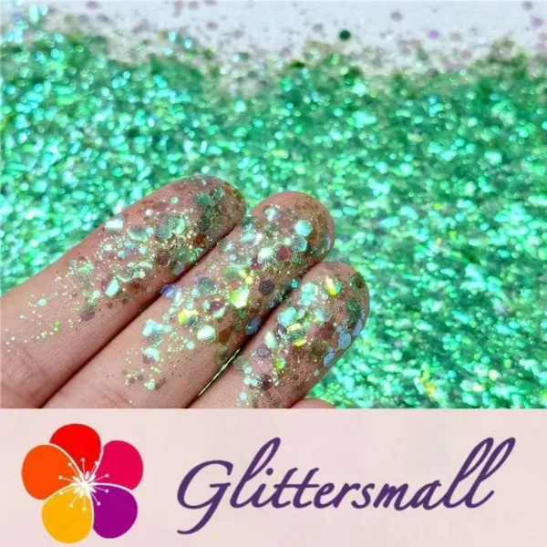 IMG_20200622_202451.webp General Mixed Iridescent Translucent Green Glitter C013