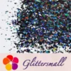 Holographic Black Cellophane Glitter Flakes Holo Shards LB01000 4x4