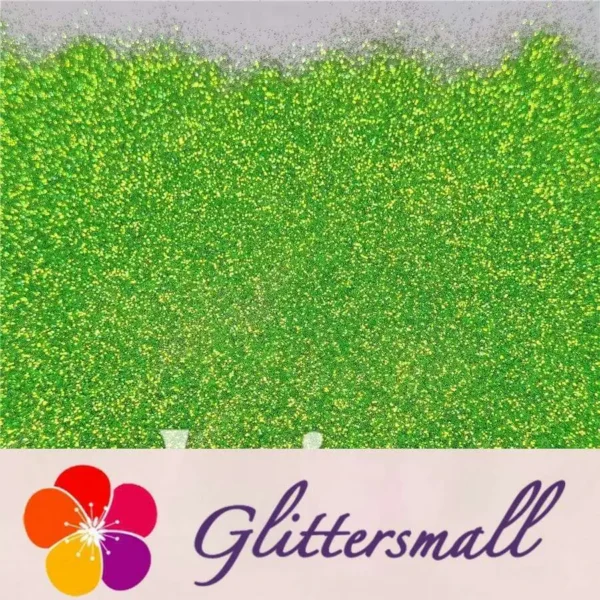0.3mm Fluorescent Green High Brightness Iridescent Glitter FC333A