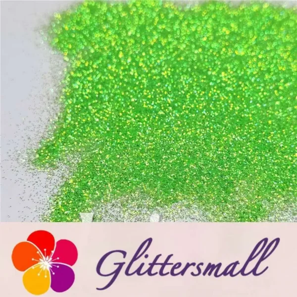 0.3mm Fluorescent Green High Brightness Iridescent Glitter FC333A