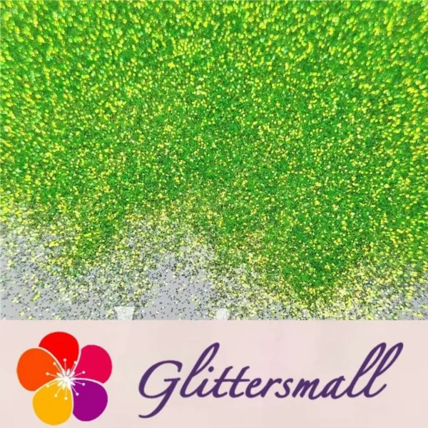 0.3mm Fluorescent Green High Brightness Iridescent Glitter FC333A
