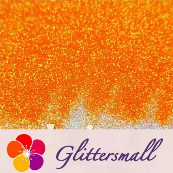 0.3mm Fluorescent Orange High Brightness Iridescent Glitter FC335