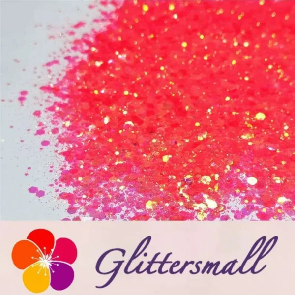 General Mixed Fluorescent Red Orange High Brightness Glitter FC334