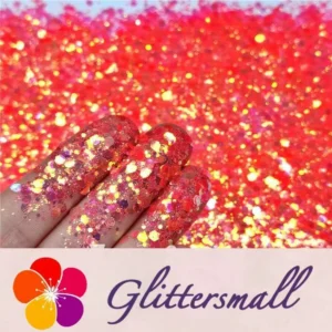General Mixed Fluorescent Red Orange High Brightness Glitter FC334