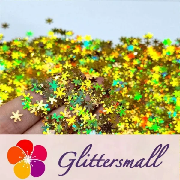 IMG_20200924_201127.webp 6mm Holographic Gold Snowflake Shaped Glitter LB0210