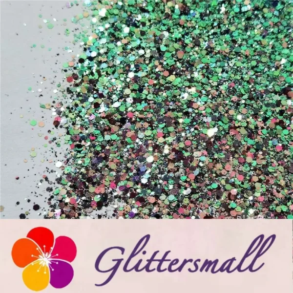 General Mixed Iridescent Phantom Green Glitter C-BSL7150