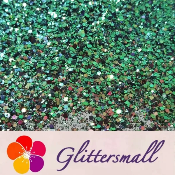 General Mixed Iridescent Phantom Green Glitter C-BSL7150