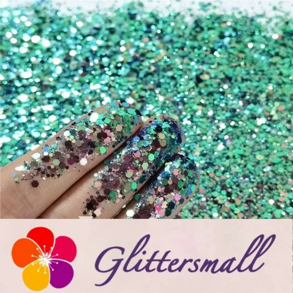 General Mixed Iridescent Phantom Green Glitter C-BSL7150