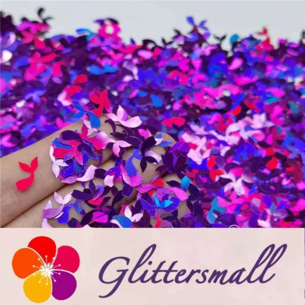 IMG_20201112_212142.webp 9mm Fish Tail Shaped Holographic Purple Glitter LB0800