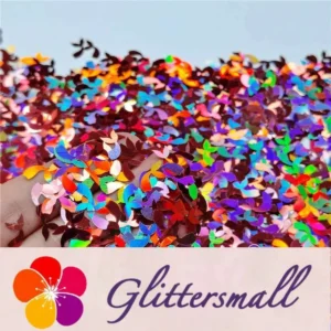 9mm Fish Tail Shaped Holographic Hazy Pink Glitter LB0911
