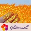 1mm Fluorescent Orange High Brightness Iridescent Glitter FC335