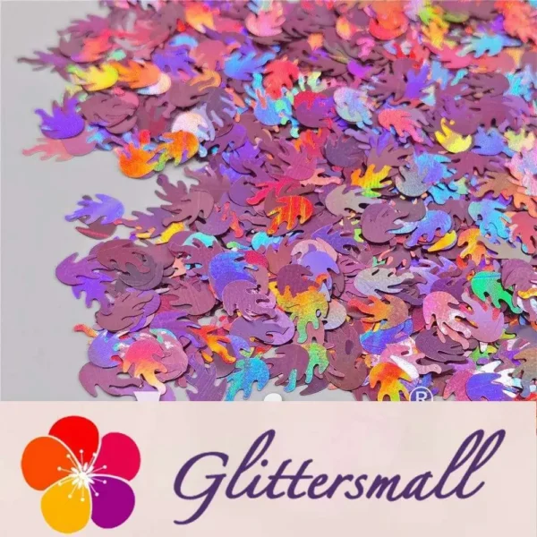 IMG_20201221_145529.webp 9mm Flame Or Fire Shaped Holographic Pink Glitter LB0901