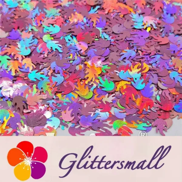IMG_20201221_145544.webp 9mm Flame Or Fire Shaped Holographic Pink Glitter LB0901