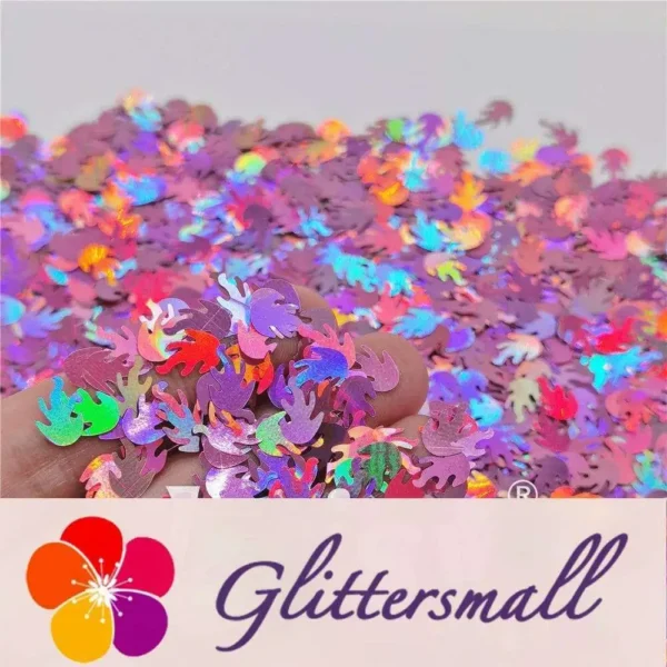 IMG_20201221_145610.webp 9mm Flame Or Fire Shaped Holographic Pink Glitter LB0901