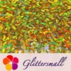 4mm Thunder Or Lightning Shaped Holographic Gold Glitter LB0210