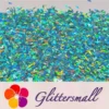 4mm Thunder Or Lightning Shaped Holographic Teal Green Glitter LB0702