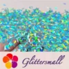 4mm Thunder Or Lightning Shaped Holographic Teal Green Glitter LB0702