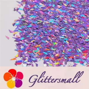 IMG_20201221_161800_8a5adcc5-f70b-499b-95e0-0139755bfc36.webp 4mm Thunder Or Lightning Shaped Holographic Light Purple Glitter LB0802