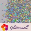 4mm Thunder Or Lightning Shaped Holographic Silver Glitter LB0100