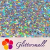 4mm Thunder Or Lightning Shaped Holographic Silver Glitter LB0100