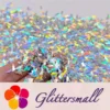 4mm Thunder Or Lightning Shaped Holographic Silver Glitter LB0100