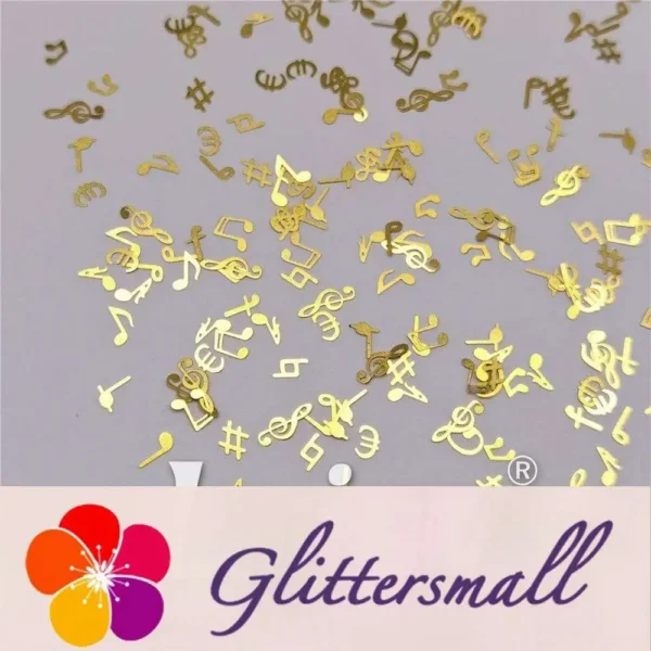 IMG_20210105_134943.webp 10 Notes Shaped Golden Mixed Metal Glitter MC204