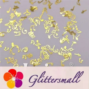 IMG_20210105_134951.webp 10 Notes Shaped Golden Mixed Metal Glitter MC204