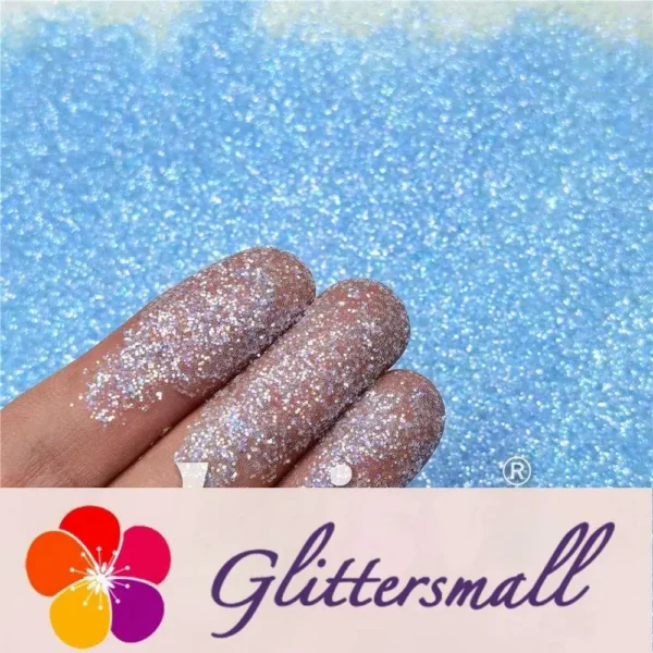 0.2/0.4mm Holographic and Fluorescent Baby Blue Mixed High Brightness Glitter HL11