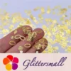 Golden Hollow Out Shaped Mixed Metal Glitter MC213