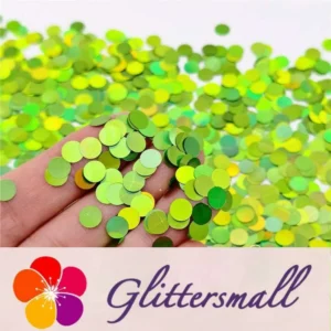 IMG_20210315_195548.webp 6mm Round Shaped Holographic Green Glitter LB0601