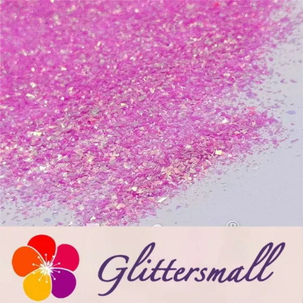 IMG_20210412_121132.webp Fluorescent Rose Pink High Brightness Iridescent Cellophane Glitter Shards (Flakes) FC339A 2x2