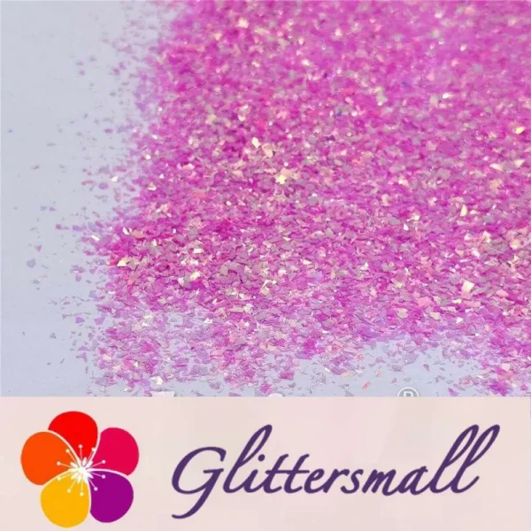 IMG_20210412_121212.webp Fluorescent Rose Pink High Brightness Iridescent Cellophane Glitter Shards (Flakes) FC339A 2x2