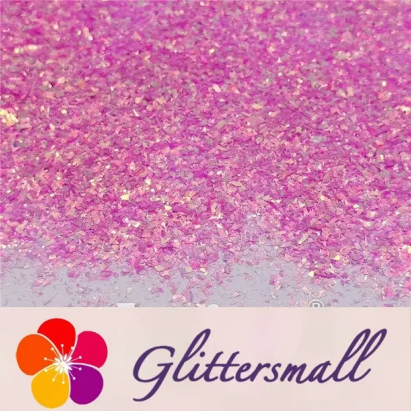 IMG_20210412_121241.webp Fluorescent Rose Pink High Brightness Iridescent Cellophane Glitter Shards (Flakes) FC339A 2x2